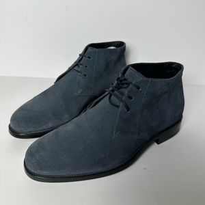 Men’s Salvatore Ferragamo Blue Suede Chukka Boots US 7